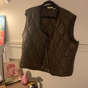 Quilted Brown Vest Vintage workwear